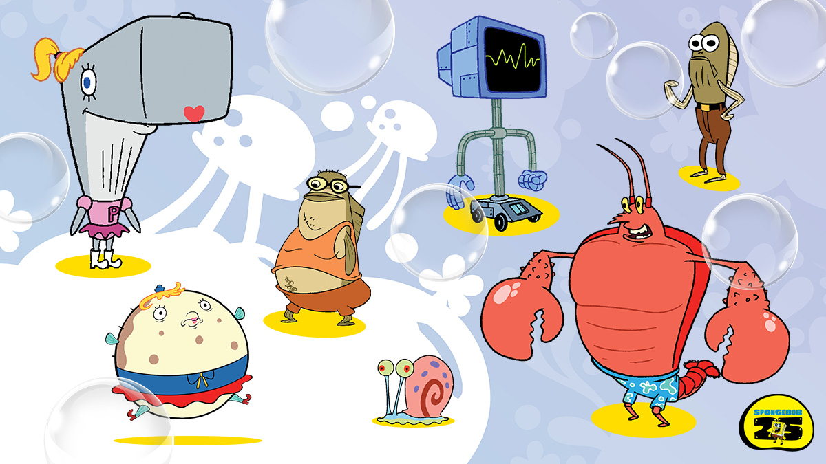 Cómo se crearon los personajes más queridos de Bob Esponja