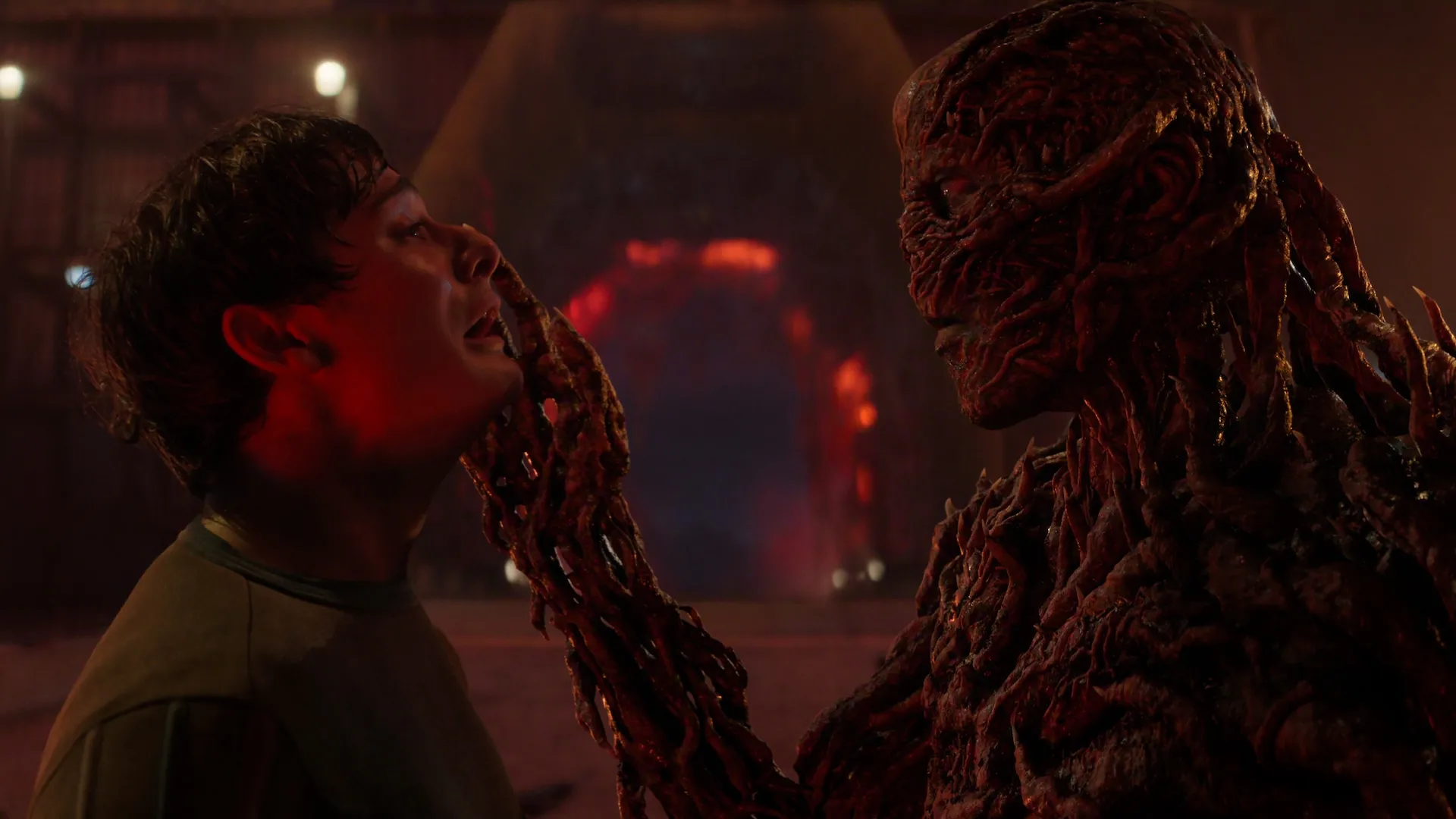 STRANGER THINGS: SEASON 5. Noah Schnapp as Will Byers and Jamie Campbell Bower as Vecna in Stranger Things: Season 5. Cr. COURTESY OF NETFLIX © 2025