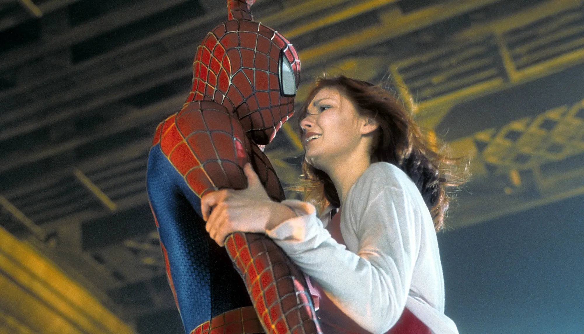 Tobey Maguire and Kirsten Dunst in Spider-Man 2002