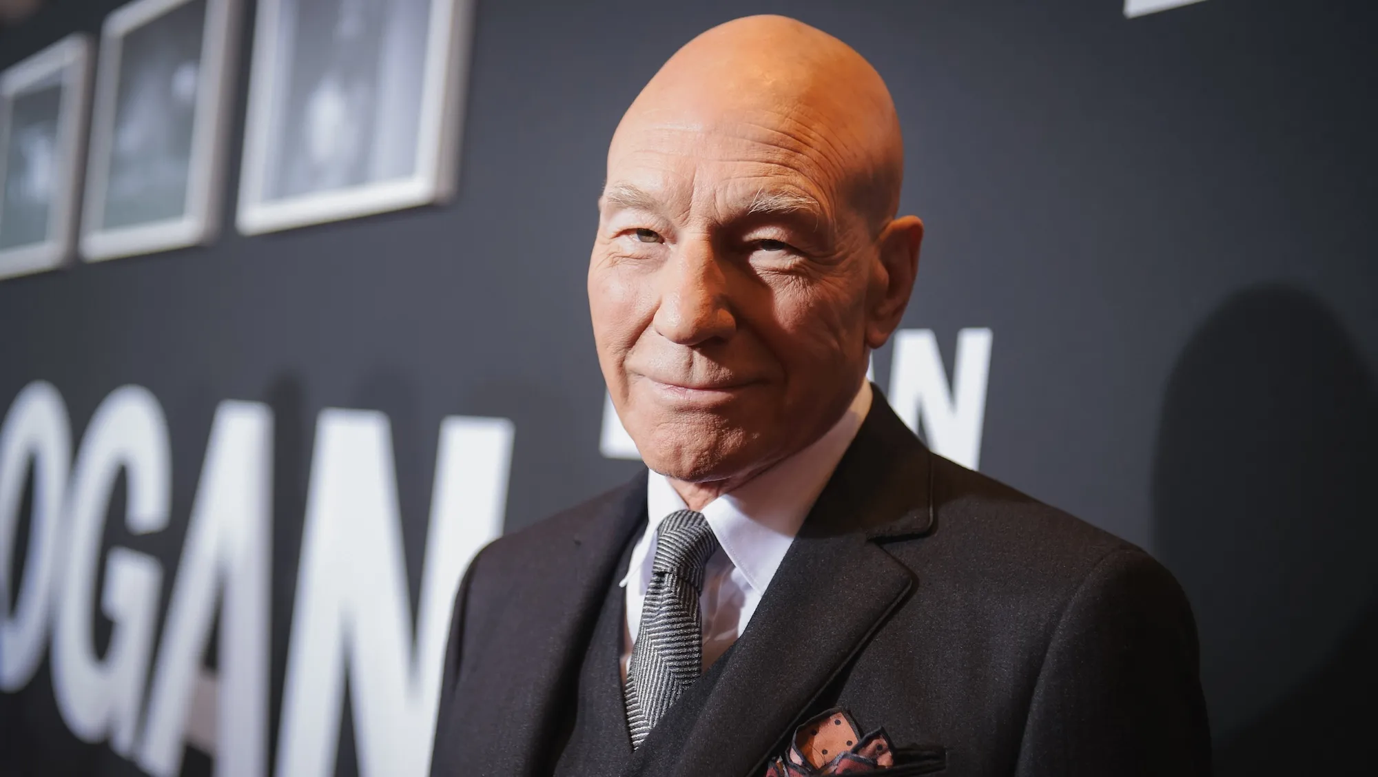 Patrick Stewart at Logan Premiere